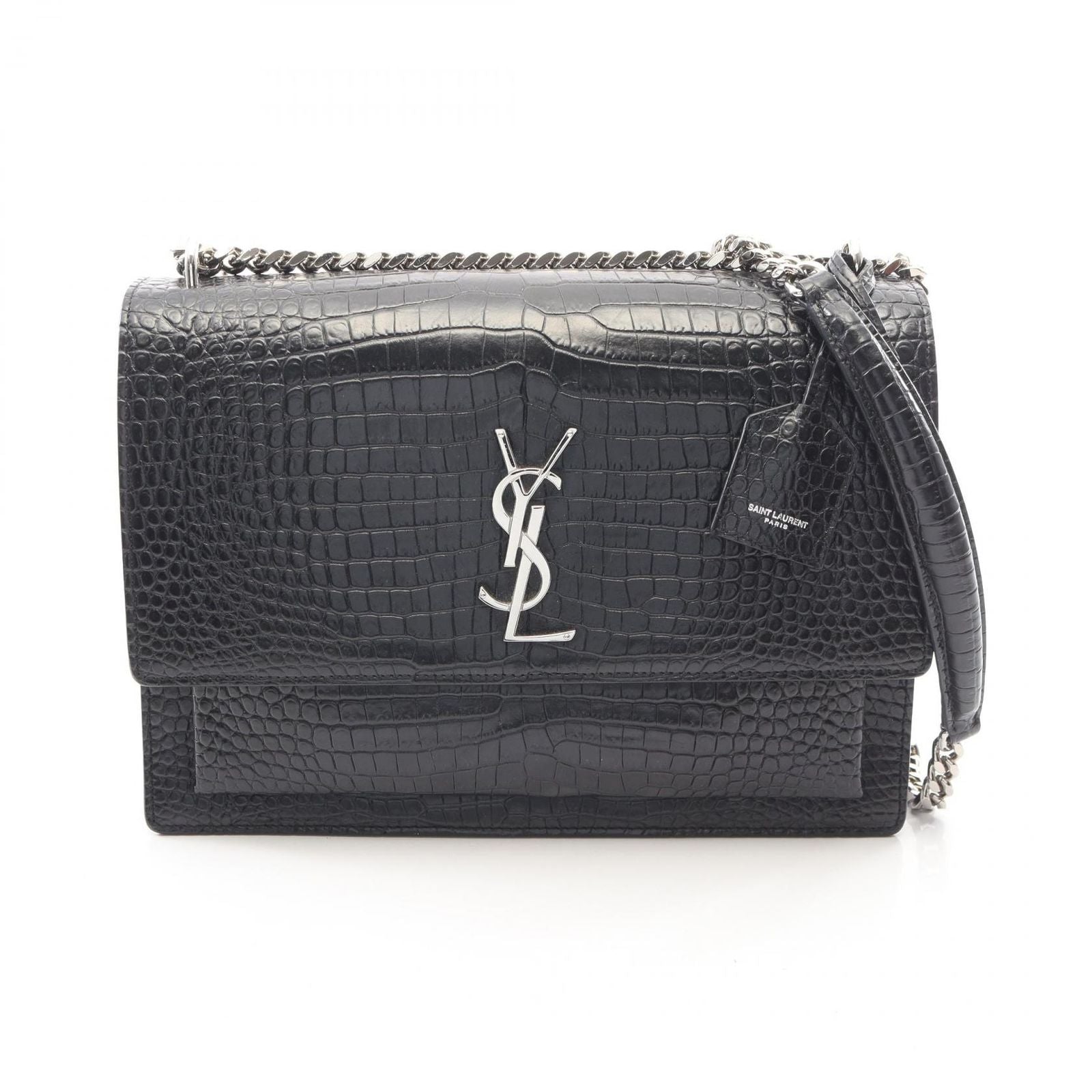 Saint Laurent Paris Shoulder Bag Sunset Large Croco