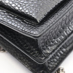Saint Laurent Paris Shoulder Bag Sunset Large Croco — view 8