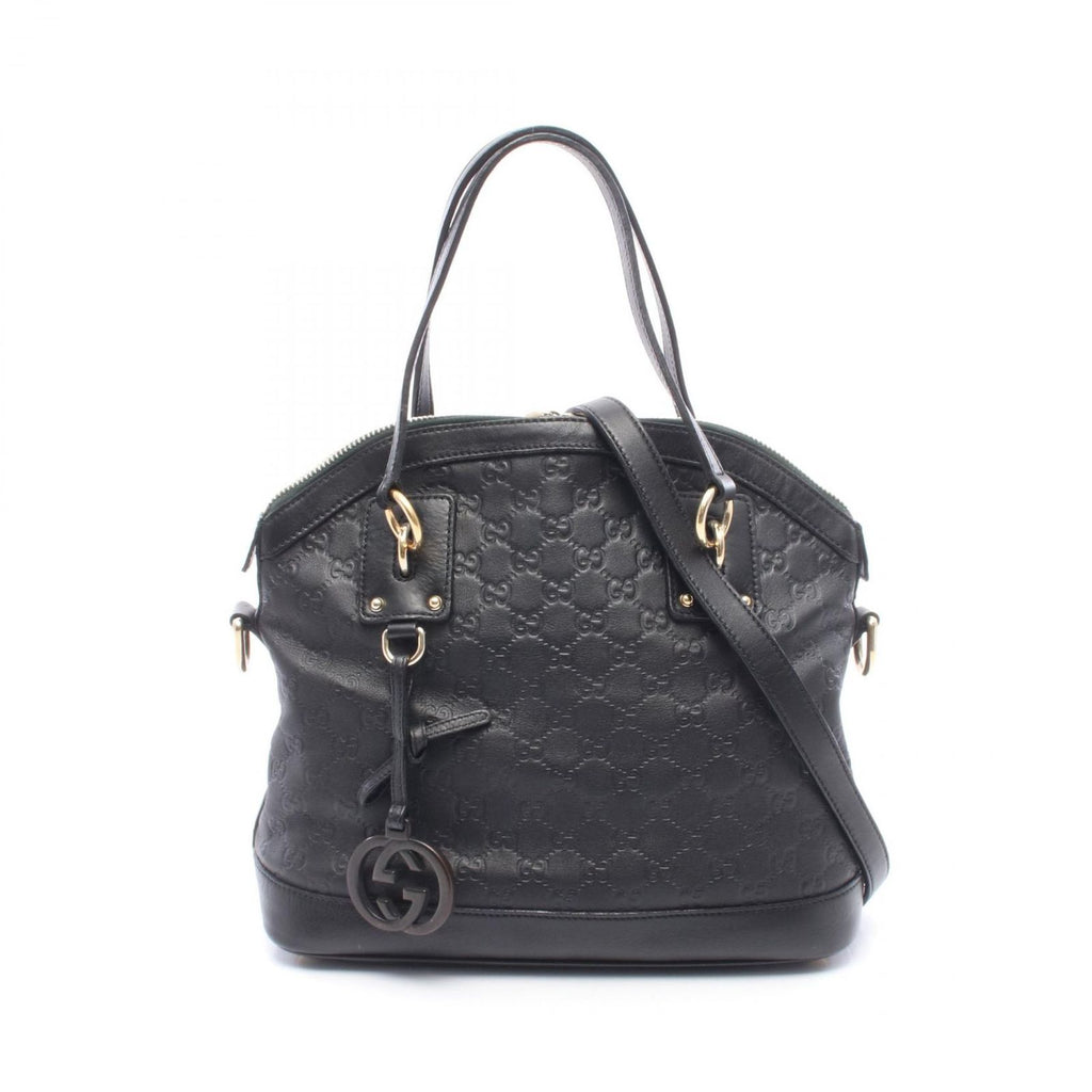Gucci Handbag Guccissima 2-Way Black Leather Tote