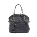 Gucci Handbag Guccissima 2-Way Black Leather Tote