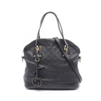 Gucci Handbag Guccissima 2-Way Black Leather Tote