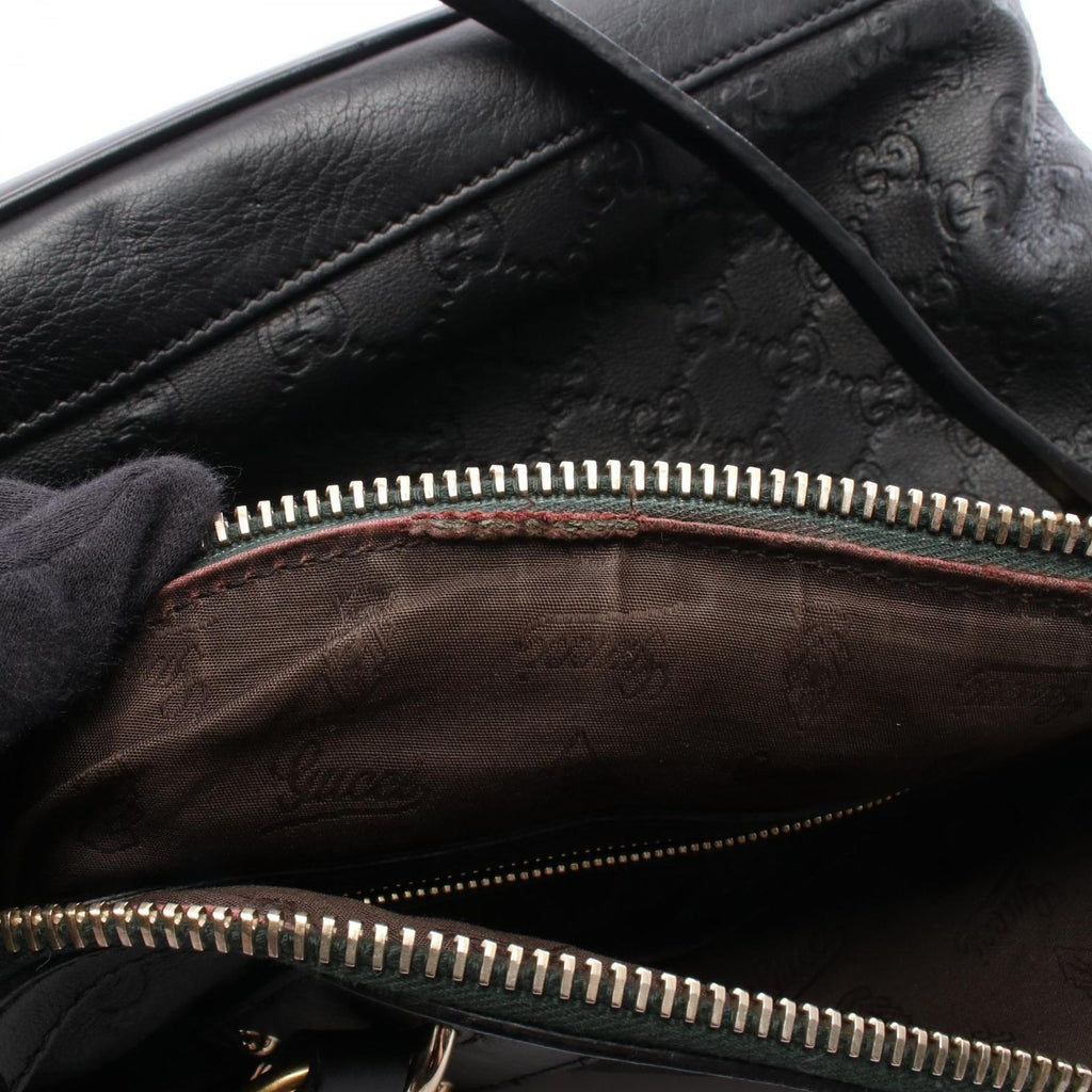 Gucci Handbag Guccissima 2-Way Black Leather Tote — view 5
