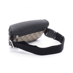 Gucci Waist Bag GG Supreme Beige Black Canvas Leather — view 2
