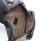 Gucci Waist Bag GG Supreme Beige Black Canvas Leather — view 3