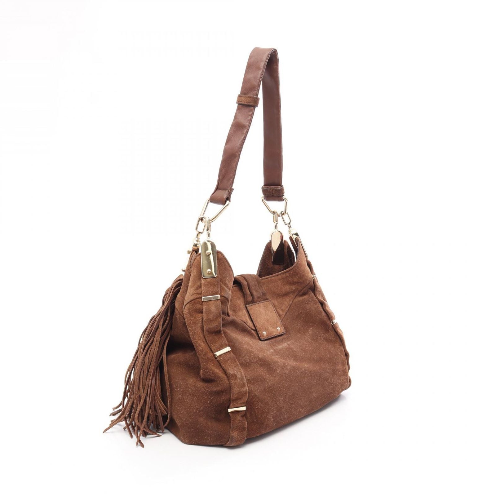 Celine Shoulder Bag Fringe Brown Suede — view 2