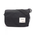 Fendi Shoulder Bag Logo Plate Black Nylon