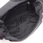 Fendi Shoulder Bag Logo Plate Black Nylon — view 3