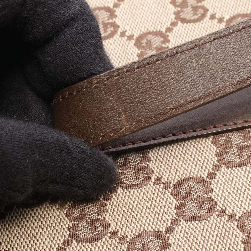 Gucci Tote Bag GG Canvas 002 Beige Brown Jackie