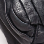 Prada Handbag Gathered 2-Way Navy Leather — view 5