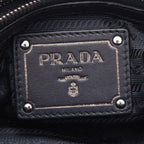 Prada Handbag Gathered 2-Way Navy Leather — view 4