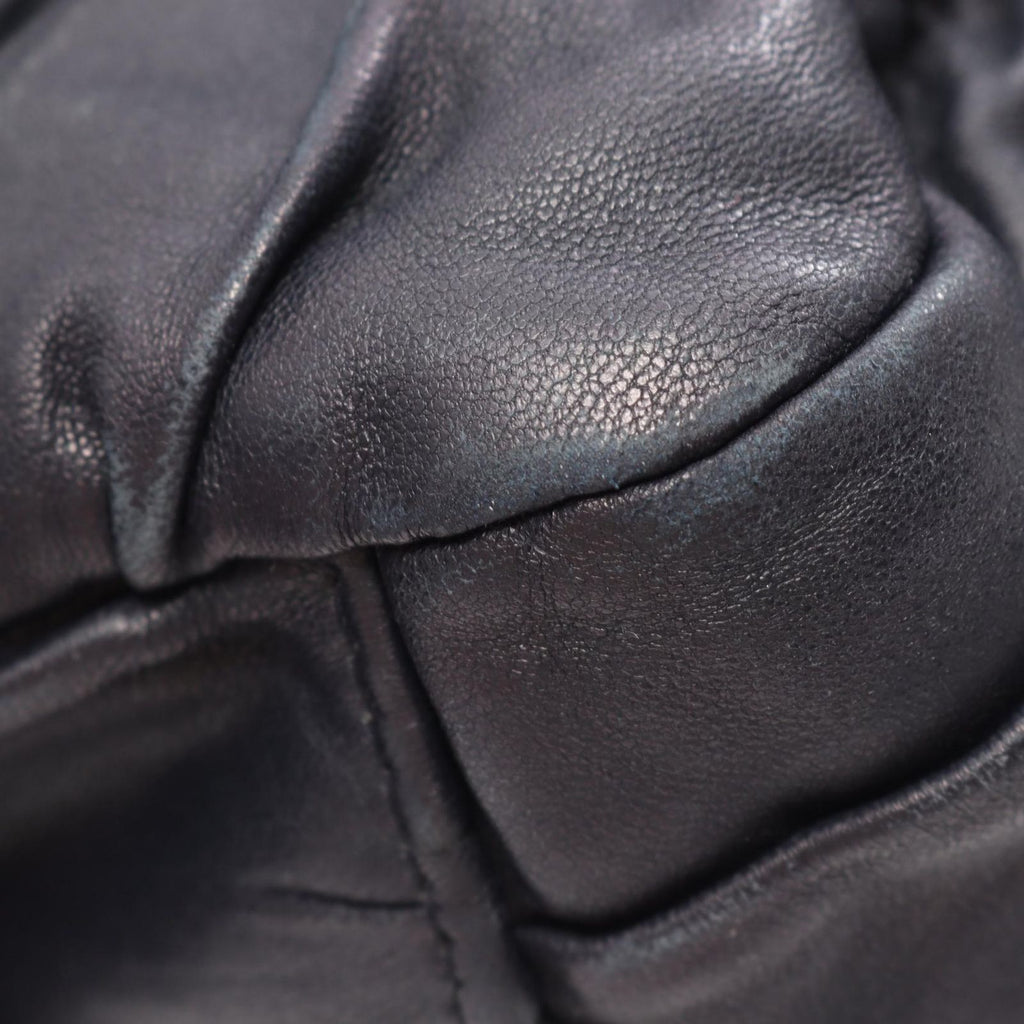 Prada Handbag Gathered 2-Way Navy Leather — view 6