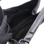 Bottega Veneta Shoulder Bag Campana Intrecciato Black Leather — view 3
