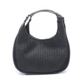 Bottega Veneta Shoulder Bag Campana Intrecciato Black Leather