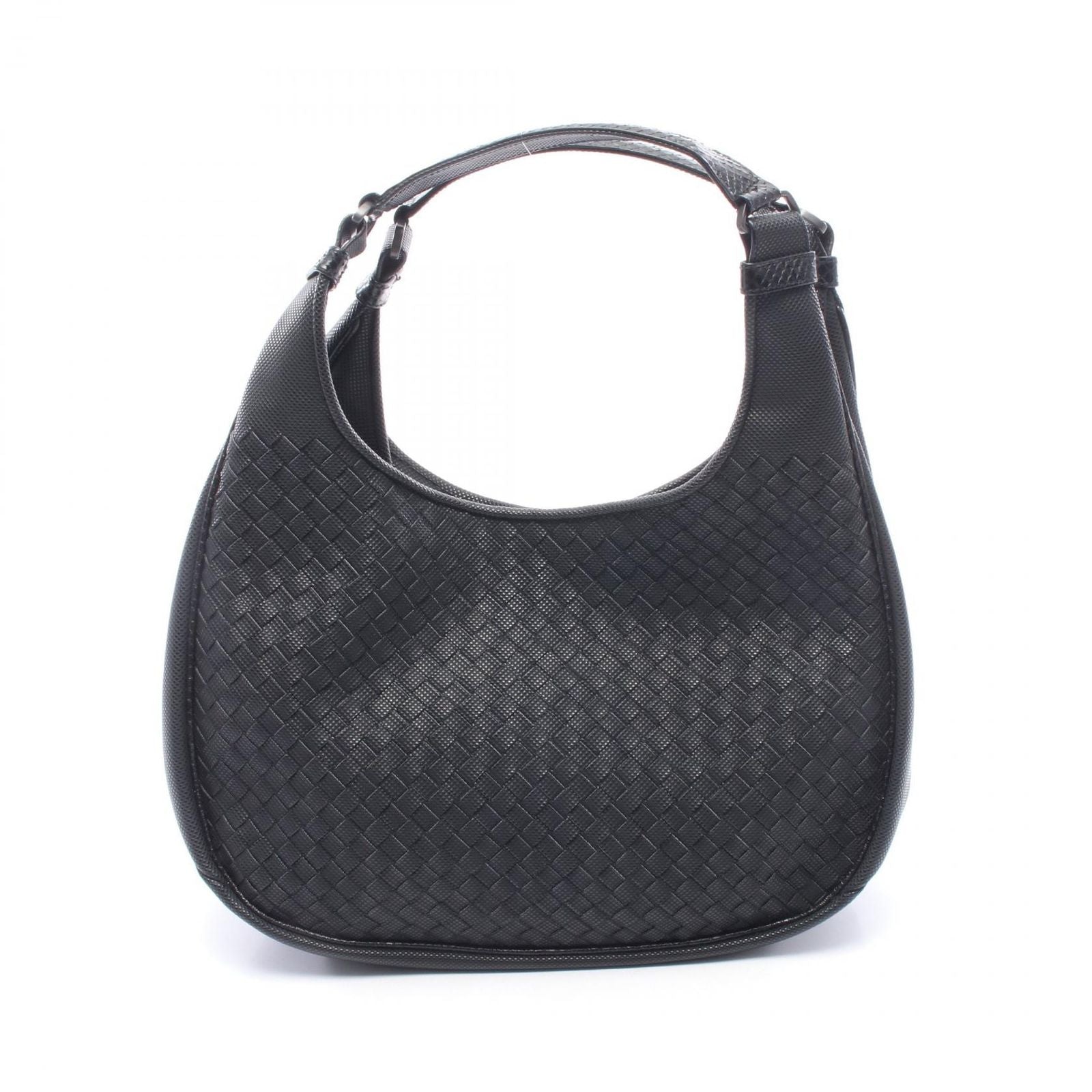 Bottega Veneta Shoulder Bag Campana Intrecciato Black Leather