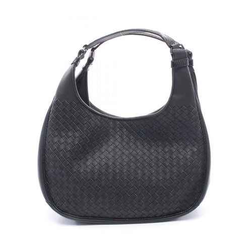 Bottega Veneta Shoulder Bag Campana Intrecciato Black Leather