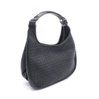Bottega Veneta Shoulder Bag Campana Intrecciato Black Leather — view 2