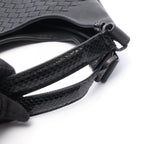 Bottega Veneta Shoulder Bag Campana Intrecciato Black Leather — view 6