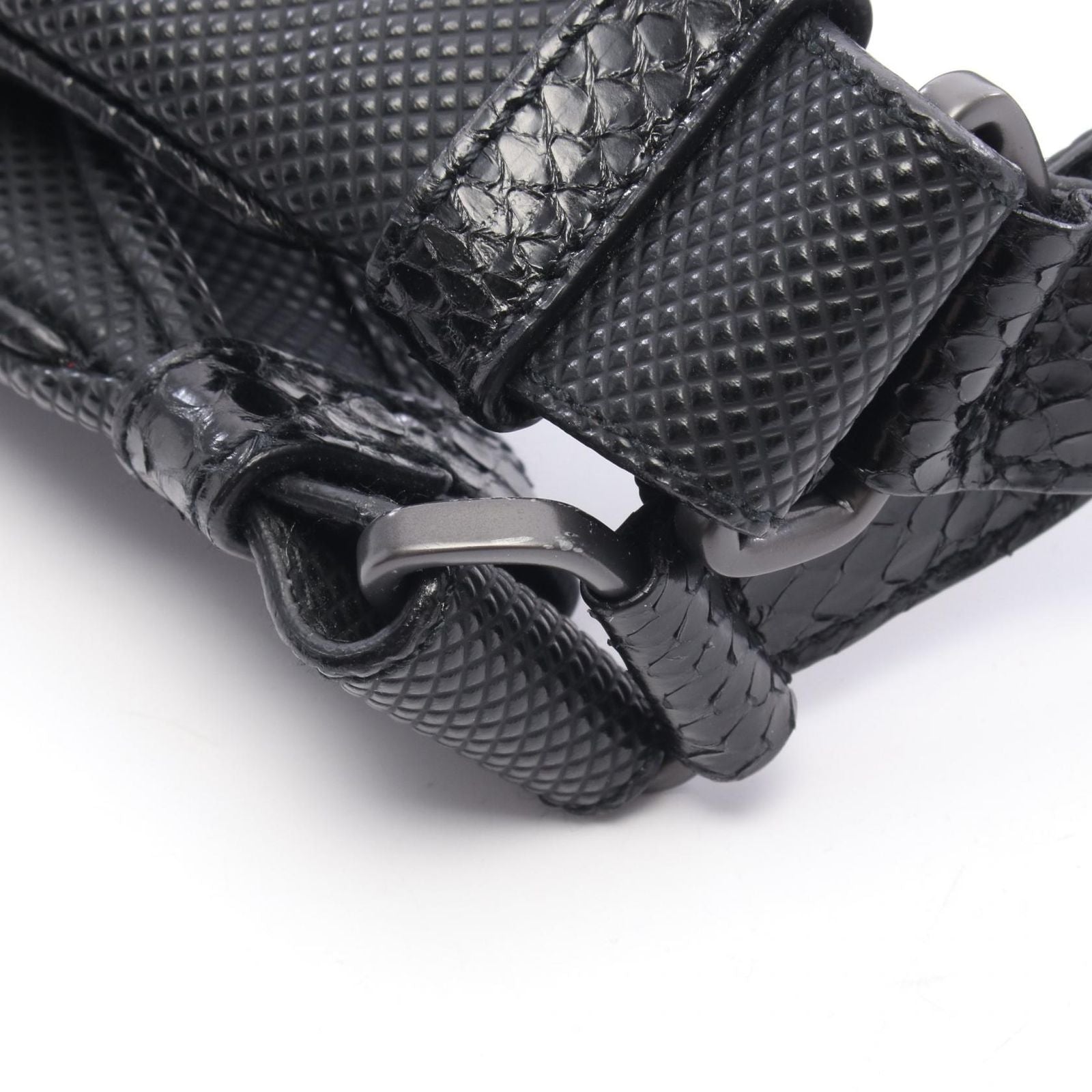 Bottega Veneta Shoulder Bag Campana Intrecciato Black Leather — view 8