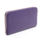 Prada Round Wallet Purple Saffiano Leather