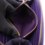 Prada Round Wallet Purple Saffiano Leather