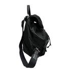 Prada Triangle Logo Black Silver Nylon Backpack — view 3