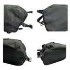 Prada Triangle Logo Black Silver Nylon Backpack — view 7