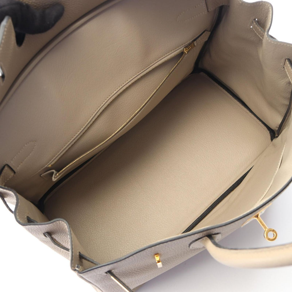 Hermes Handbag Birkin 35 Tourtier Gray Leather — view 3