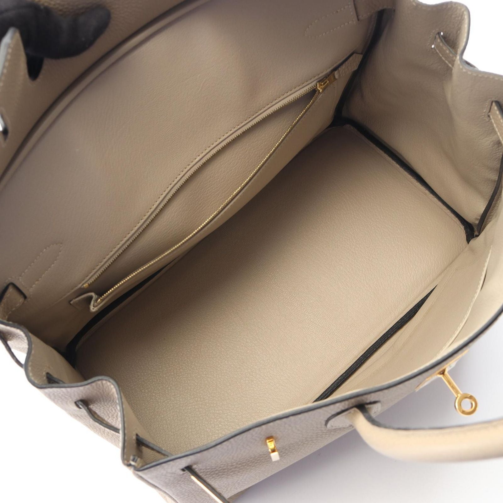 Hermes Handbag Birkin 35 Tourtier Gray Leather — view 3