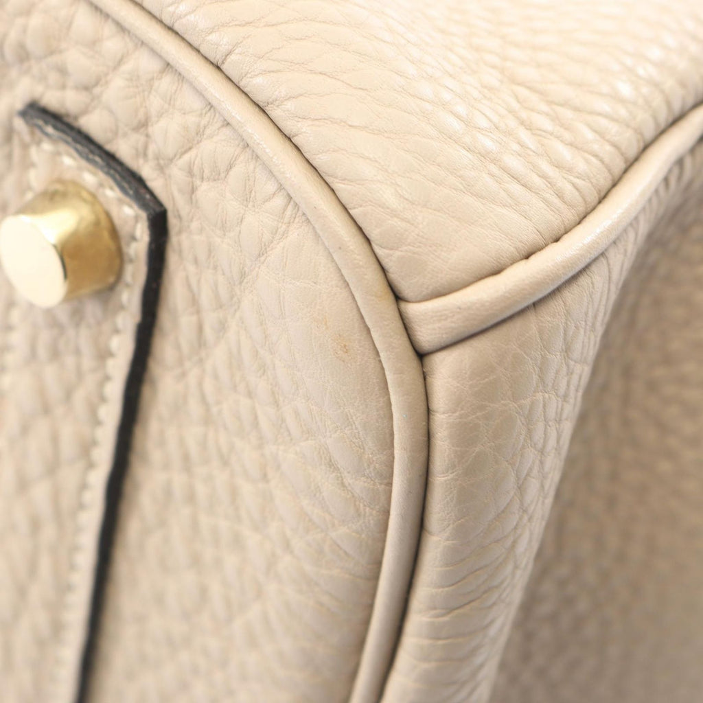 Hermes Handbag Birkin 35 Tourtier Gray Leather — view 8