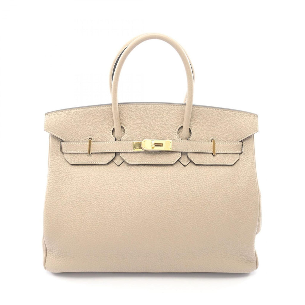 Hermes Handbag Birkin 35 Tourtier Gray Leather
