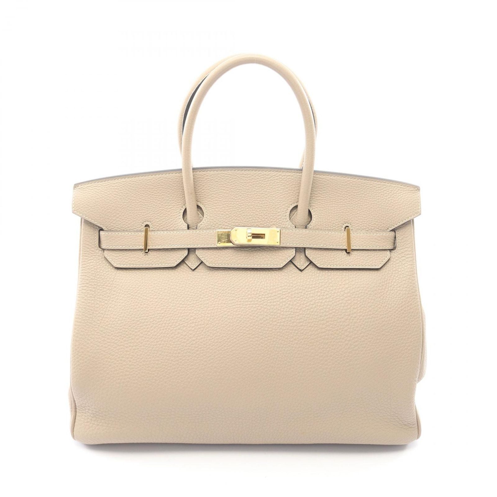 Hermes Handbag Birkin 35 Tourtier Gray Leather