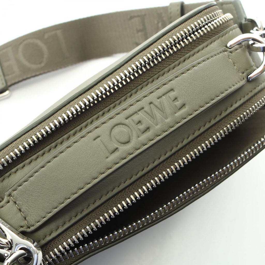 Loewe Shoulder Bag Crossbody Mini Khaki Leather