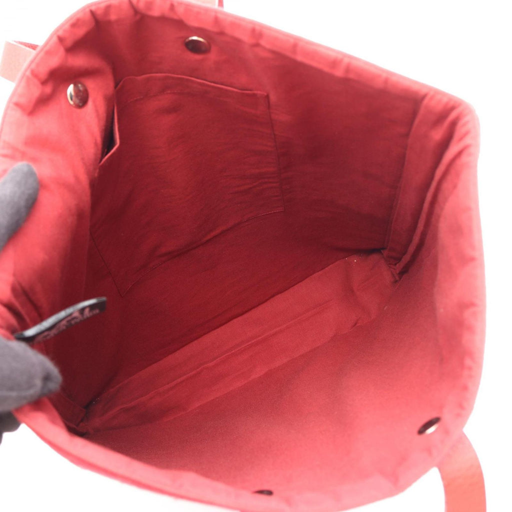 Hermes Handbag Amedaba GM Rouge Canvas Leather — view 3