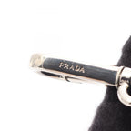 Prada Key Holder Saffiano Key Ring Blue Green Leather — view 4