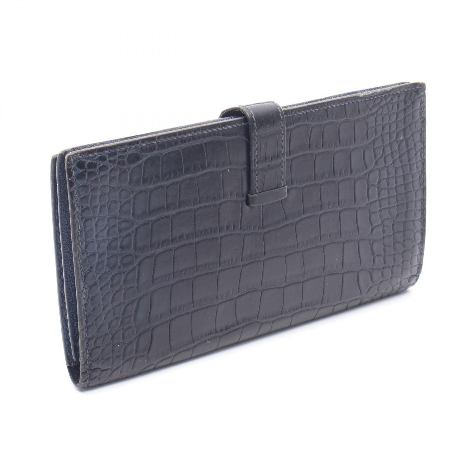Hermes Bifold Wallet Bearn Souffle Blue Marine — view 2