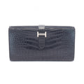 Hermes Bifold Wallet Bearn Souffle Blue Marine