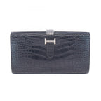 Hermes Bifold Wallet Bearn Souffle Blue Marine