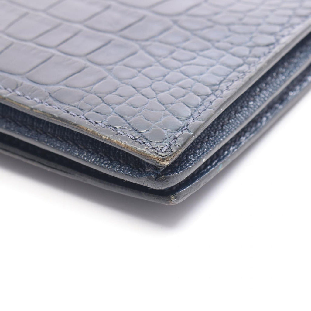 Hermes Bifold Wallet Bearn Souffle Blue Marine — view 7