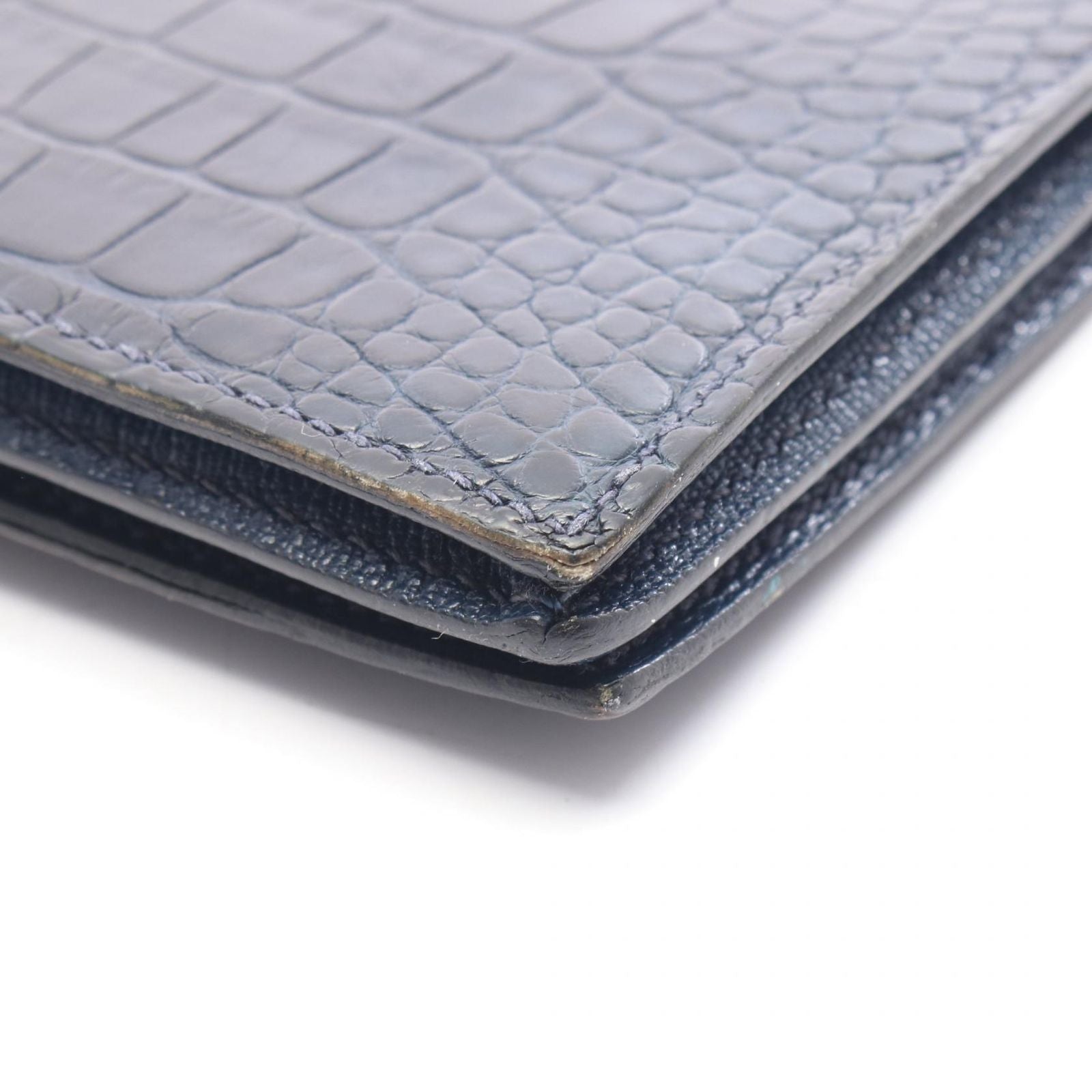 Hermes Bifold Wallet Bearn Souffle Blue Marine — view 7