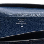 Hermes Bifold Wallet Bearn Souffle Blue Marine — view 5