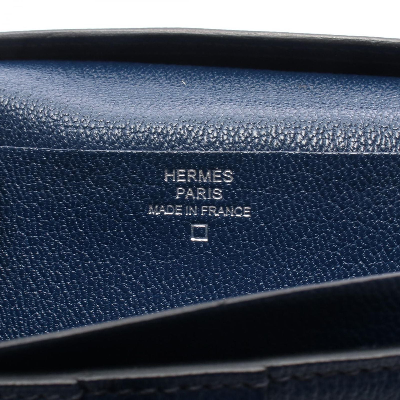Hermes Bifold Wallet Bearn Souffle Blue Marine — view 5