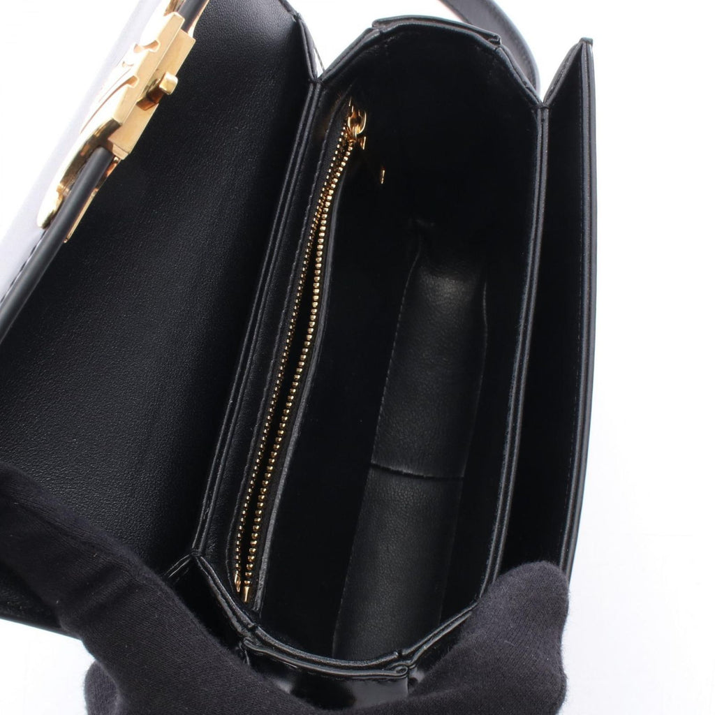 Celine Shoulder Bag Teen Triomphe Black Leather — view 3