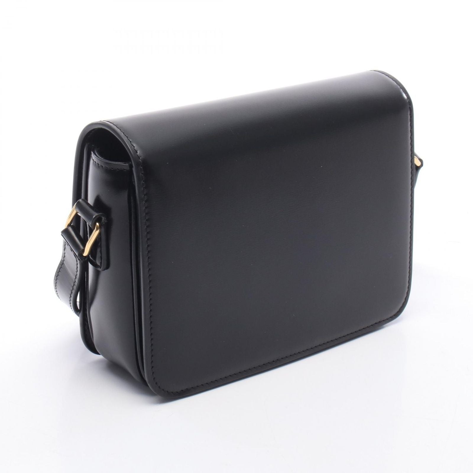 Celine Shoulder Bag Teen Triomphe Black Leather — view 2