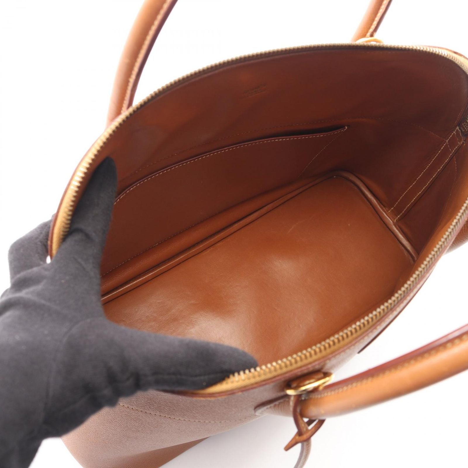 Hermes Handbag Bolide 35 Gold 2-Way Leather — view 3