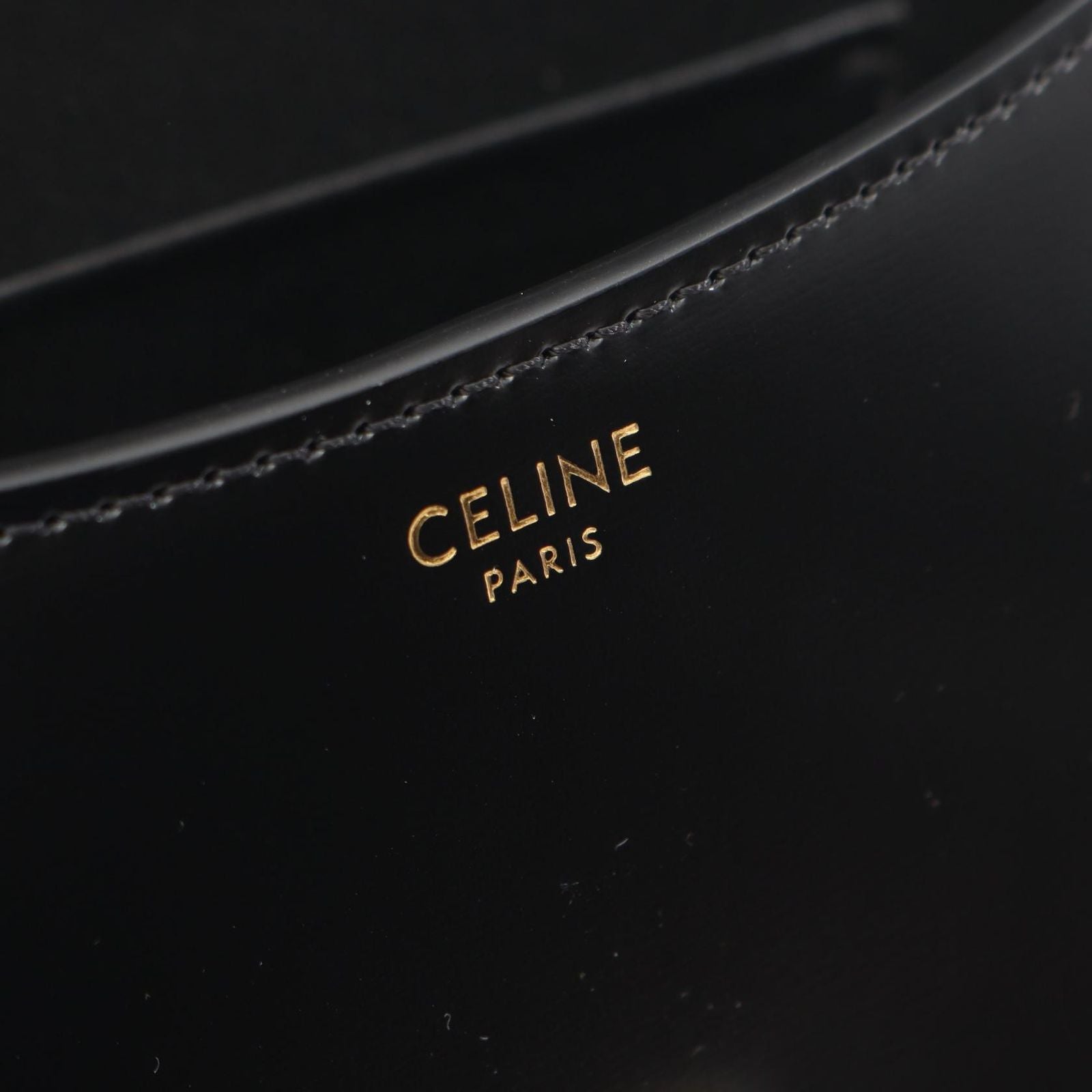Celine Handbag Teen Lola 2-Way Black Leather Triomphe