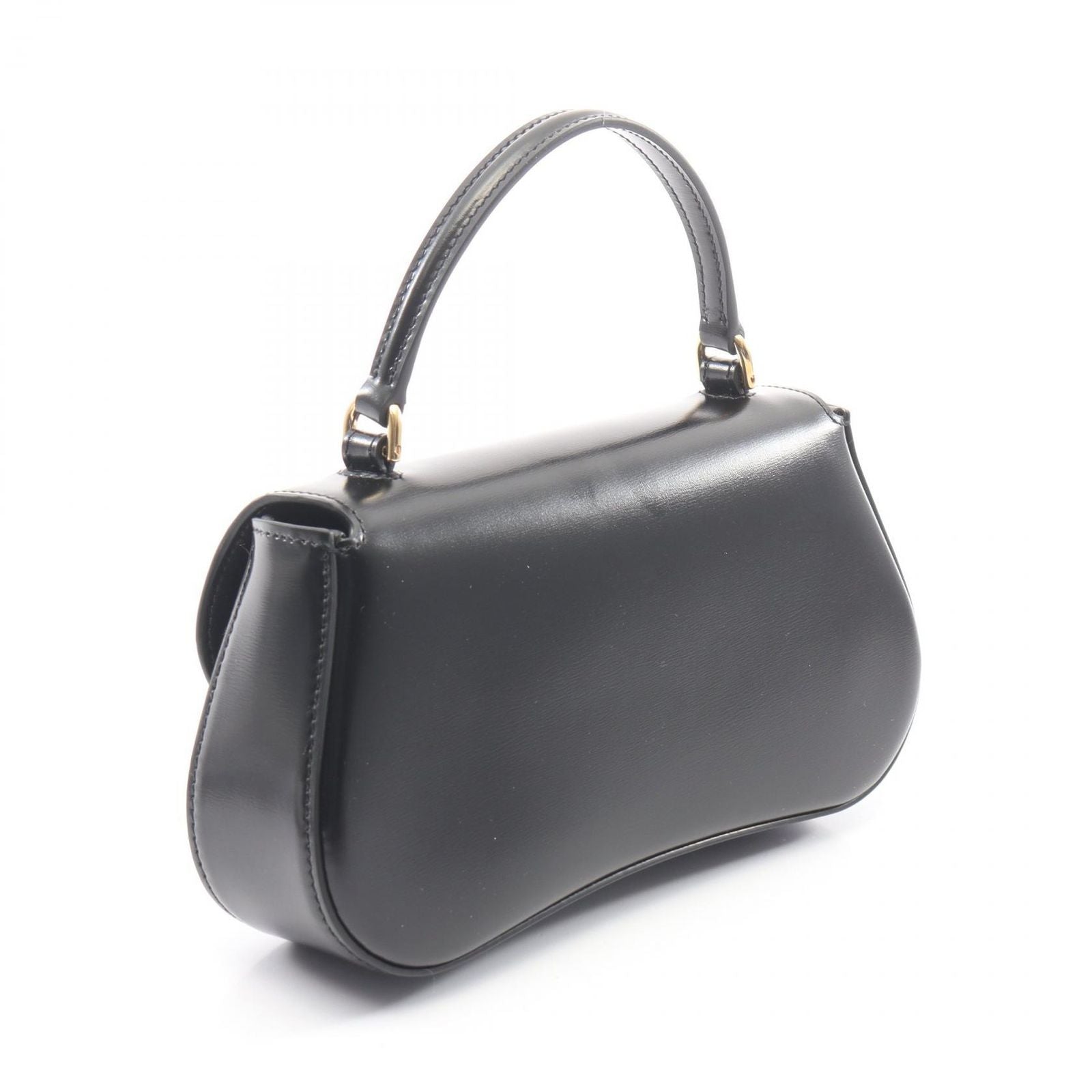 Celine Handbag Teen Lola 2-Way Black Leather Triomphe