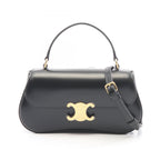Celine Handbag Teen Lola 2-Way Black Leather Triomphe