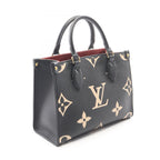 Louis Vuitton Handbag On The Go PM Bicolor 2-Way Black Beige Leather — view 2