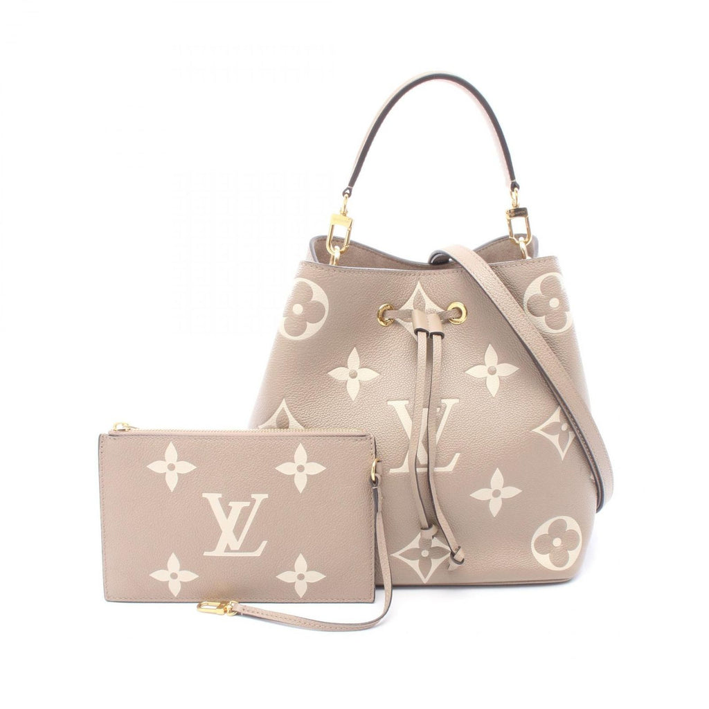 Louis Vuitton Shoulder Bag Neo Noe MM Bicolor Tourtelle Cream Leather