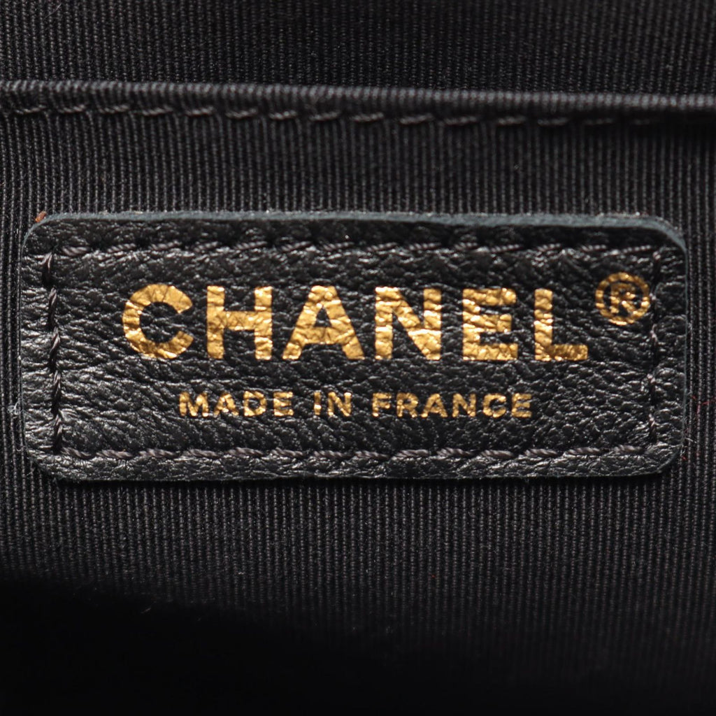Chanel Shoulder Bag Boy Black Lambskin Boy Chain